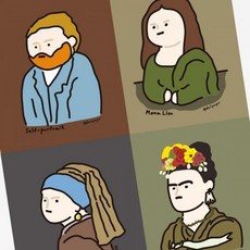 명화 엽서 세트 고흐 모나리자 진주귀걸이 그림 포스트카드, 상세페이지 참조, 1 고흐