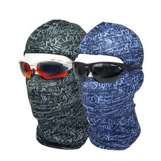 1+1 국산 여름 바라클라바 쿨 복면 두건 자전거바라클라바, 블랙+네이비