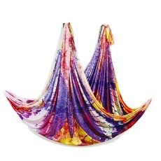 6 米新款空中瑜伽鞦韆吊床面料反重力梯形絲綢用於柔韌性和倒立治療鍛煉健身器材, 黃油