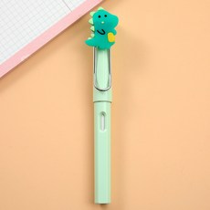PA039 캐릭터 만년연필 지우개 무한 오래쓰는 귀요미 단체 선물 학생 학용품, 공룡