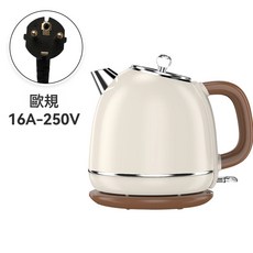 雙層304不鏽鋼電熱水壺, 230 米黃色:需自備轉接頭