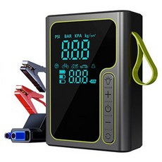 HELLOLEIBOO 듀얼 스크린 휴대용 에어 컴프레셔 12000mah, 그린, 1개