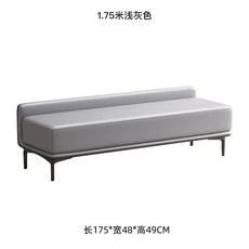 벤치소파 대기의자 침대 스툴 낮은 침실 등받이 스 쇼파 거실 생활방수 현관 2인용, 1.75헤더그레이 1