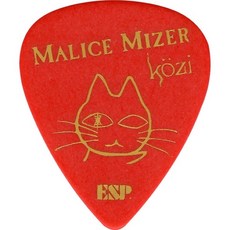 ESP MALICE MIZER 25週年紀念款藝術家系列吉他撥片，貓咪圖案設計，收藏級別樂器配件, 1個, 紅色