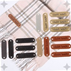 수제 공예 가죽 라벨 핸드메이드 각인 택 의류 가방 소품 제작 DIY 공방 작업, 1개, 블랙100p