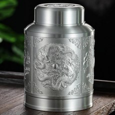 熱銷下殺廠家直銷錫制茶葉罐密封錫罐家用大號一斤紅綠茶便攜包裝盒儲茶罐joe182450, 1個, 大號小口龍鳳麒麟, 大號小口龍鳳麒麟