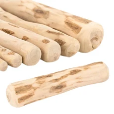 天然咖啡木磨牙棒 - 狗狗專用安全無毒潔牙玩具, 木頭色, 1個