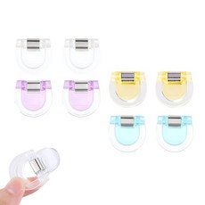 바지 소매용 8피스 조절 가능한 밑단 클립 - 즉각적인 단축을 위한 다채로운 의류 클립 투명 및 장식 미끄럼 방지 디자인