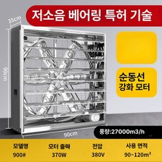그래도아 공업용환풍기 강풍기 고출력 배풍기 주방, 900 380V 370W 1단계 27000m3 90-1, 기본 색상