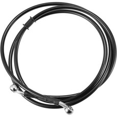 74.80인치 길이 10mm 내부 직경 오토바이 유압 브레이크 라인 오일 호스 파이프 스테인리스 강철 직조 케이블 ATV 모터크로스 스포츠 바이크 검정 교체용