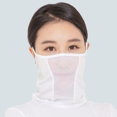 엠투디 자외선차단 골프 마스크 쿨마스크 남녀공용, 화이트, 1개
