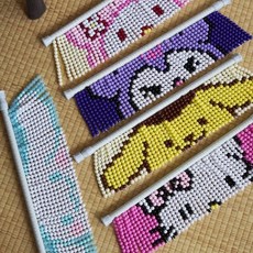 DIY 비즈발 만들기 세트 키트 도안 문발 구슬발 10type 비즈 커튼 구슬 재료, 푸딩