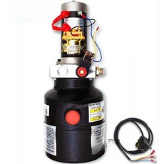 리프트 유압펌프 스테이션 차량용 자키 휴대용 파워팩 고압 피스톤 실린더 덤프, 4L 탱크, 24V1200W 단축+스위치 단동