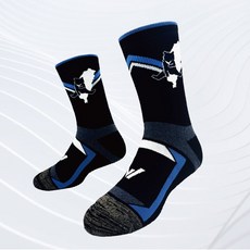 熊厚系列 銀纖維極致速乾羊毛登山襪-高筒, 1個, 黑熊坐姿,L(25-28cm)