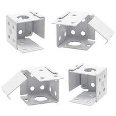 와지아콕 4PCS 블라인드 브래킷 창문 블라인드용 1인치 로우 프로파일 박스 마운팅 흰색