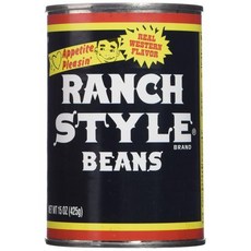 랜치 스타일 빈 - 블랙 라벨 15 온스 (2개 팩) Ranch Style Beans - Black Label 15 Oz (Pack of 2), 랜치 스타일 원두 15온스, 1개, 425g