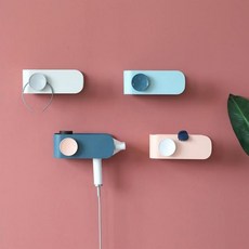 하우스앤데코 거치대 드라이기 드라이기홀더 홀더 일반 디지털, 1개, 블루+블루