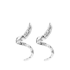 페데리카토시 Snake textured drop earrings