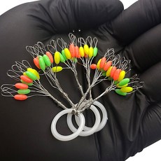 [라이트피싱] 빡빡한 실리콘 찌멈춤고무 벌크 54개입 칼라 O형 찌 스토퍼, S (1.7호~2.0호)