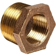 Anderson Metals - 38110-2016 황동 스레드 파이프 피팅 육각 부싱 3.2cm(1-1/4인치) 수 x 2.5cm(1인치) 암 309485 90076987, 1/2" x 1/4"