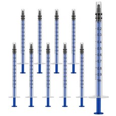 딩동펫 앵무새 소동물 다용도 주사기 1ml, 10개