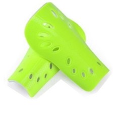 SOCCER SOUL WELL.TAIWAN 發票-(買10 1)中小童專業運動護脛GA(拆帶便利)足球護脛直排輪護脛, 螢光色, 1個