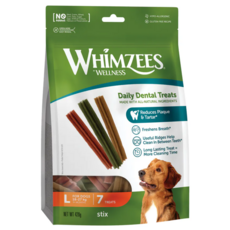 WHIMZEES by WELLNESS 狗狗六腳長條型潔牙骨 L號 7支 無麩質口腔清潔零食, 420g, 1個, 六腳長條型 L 7支