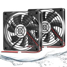 Neukniy 2팩 방수 팬 IP67 RV 냉장고 온실 캐비닛 인큐베이터 및 DIY 프로젝트 냉각용 120mm x 25mm 12V, Neukniy 2팩 방수 팬 IP67, RV 냉장고,