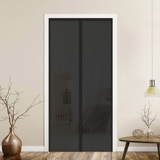블랙 출입문용 자석 모기장 가로 120 x 세로 210cm