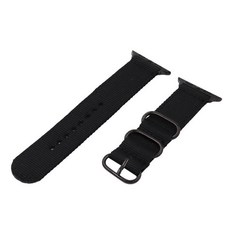 Apple Watch 帆布尼龍腕帶, 【黑色】尼龙黑扣,（带连接器）38/40/41mm