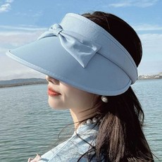 여성 돌돌이 썬캡 리본 여자썬캡 여성여름모자 kiw+534ZI