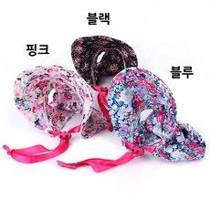 제이스펫 강아지 고양이 꽃무늬 농부 농사 모자, 블랙, 1개