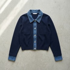 마인드브릿지 여성용 데님 믹스 가디건 M1CD2204