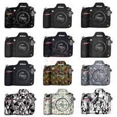 Nikon尼康D7000 D7100 D7200相機貼紙D5600 D7500 D610機身貼膜改色膜389990, 1個, 白底玉桂狗,尼康D610