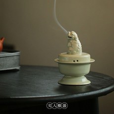 冰臺釉獅子香爐, 白色冰釉