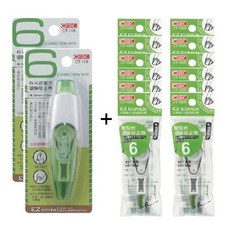 COX 三燕 按壓式環保6米修正帶 CT-104 CT-105, 1個, CT-106+CT106R 綠
