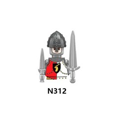 중세 군사 빌딩 블록 기사 무기 검 장미 전쟁 군인 피규어 영국 헬멧 방패, 1개