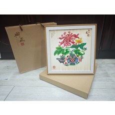 梅蘭竹菊 皮影 擺件 牛皮雕刻手工上色框子, 如圖所示, 1個