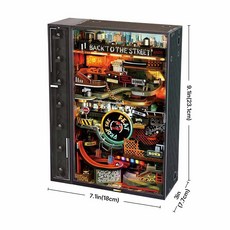 Rokr若客 平行世界煉金城立體積木拼圖 男孩女孩生日禮物 手工拼裝模型, 1個, 【嘻哈街頭】全自動套裝