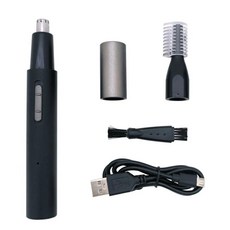 귀 코 얼굴 털 트리머 무통증 눈썹 제거기 방수 휴대용 전기, 1. black, 기본