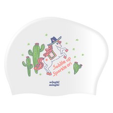 윙키밍키 캔디스파클 실리콘 롱헤어 긴머리 빅사이즈 수모 수영 모자, 1개, WHT