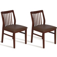 첼로 원목의자 고무나무 식탁 카페 인테리어 체어, 월넛 브라운, 2개