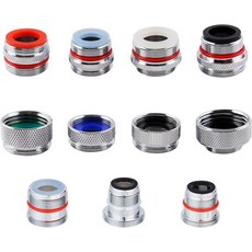 iFealClear 11 PCS 황동 수도꼭지 어댑터 키트 주방 싱크 에어레이터 탈착식 에어레이터가 장착된 욕실 및 RV 수도꼭지용 남성용 스레드, NO Aerator Keys