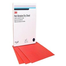 3M 01527 레드 22.9cm x 27.9cm P180 그릿 연마 드라이 시트 (5팩), 5