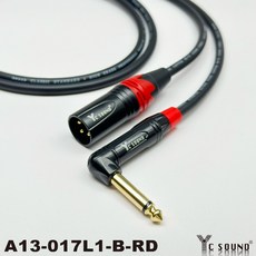 YC Sound XLR轉6.3 TS導線 公轉6.5mm音源線 MIC麥克風線 轉接線 6.35mm XLR 6.5mm, 直頭+彎頭 紅色尾,400cm單條