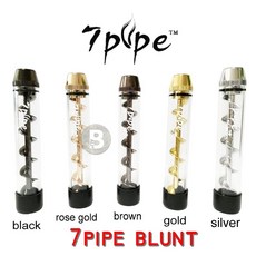 BALI 熱銷 7PIPE 菸斗 免濾網 Twisty Glass Blunt 玻璃螺旋煙斗 Joint, 1個, 7 Pipe 螺旋玻璃雪茄管(金色)