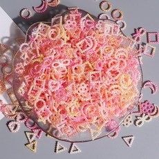 [드그라쎄] 오도독 진주 프레임 믹스 파츠 100개입 5color 젤네일 레진공예 레진아트 재료 슬라임 폴꾸 탑꾸 캔들, 1세트, 후르츠