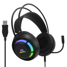맥스틸 USB 7.1 채널 게이밍 헤드셋, MO-GH200U, 혼합색상