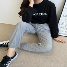 트레이닝팬츠 밴딩스판조거팬츠 긴바지 여자 밴딩팬츠