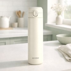 에브리x키친아트 보온보냉 심플 원터치 텀블러, 1개, 0.5L, 화이트